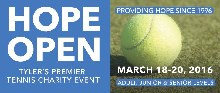 Hope Open Tennis Charity Event Banner